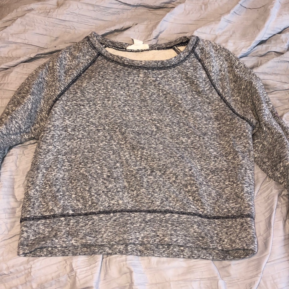 Grey crop sweater